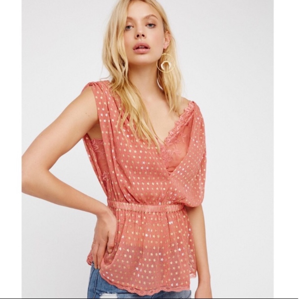 Free People Stardust lace top
